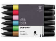 WINSOR & NEWTON PROMARKER MID TONES SET 6